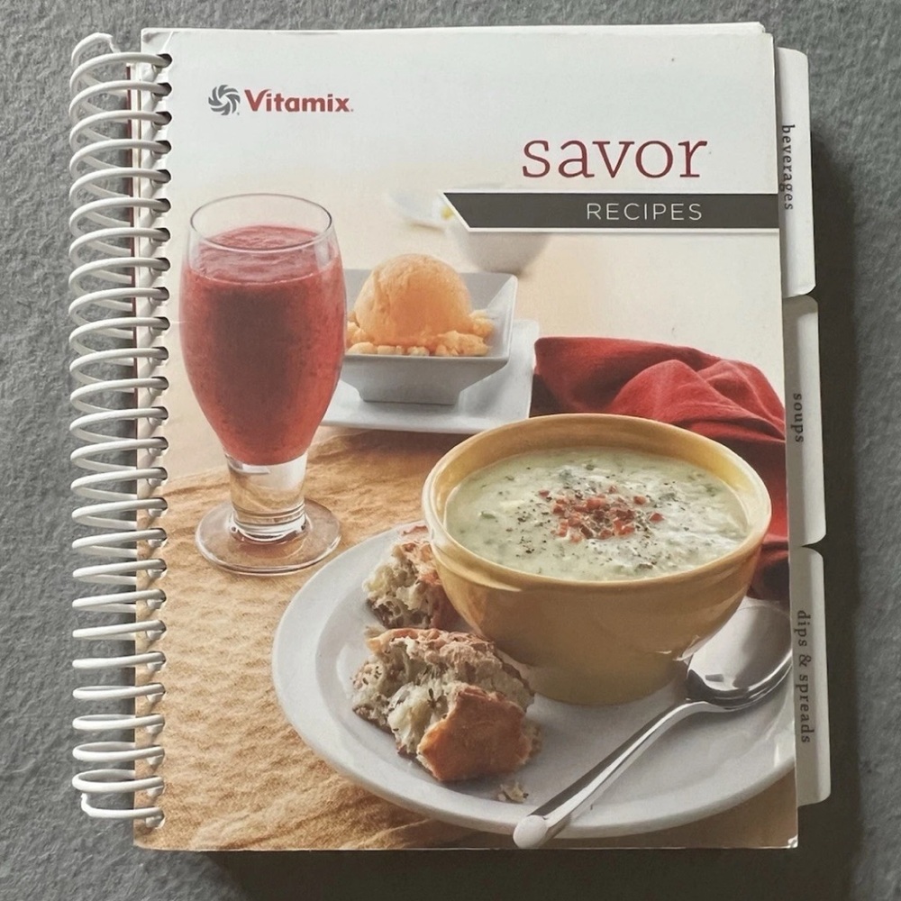Vitamix Spiral Bound Book Savor Recipes 2012 Raw Food Chef Recipes Soups Dips